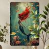 Vintage Tin Sign Mermaid Ocean Wall Art Rustic Metal Decor 8x12 Inch