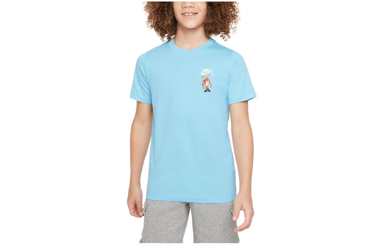 

Nike Kids T Shirts Crew Neck Moderate FN9616-407 XL