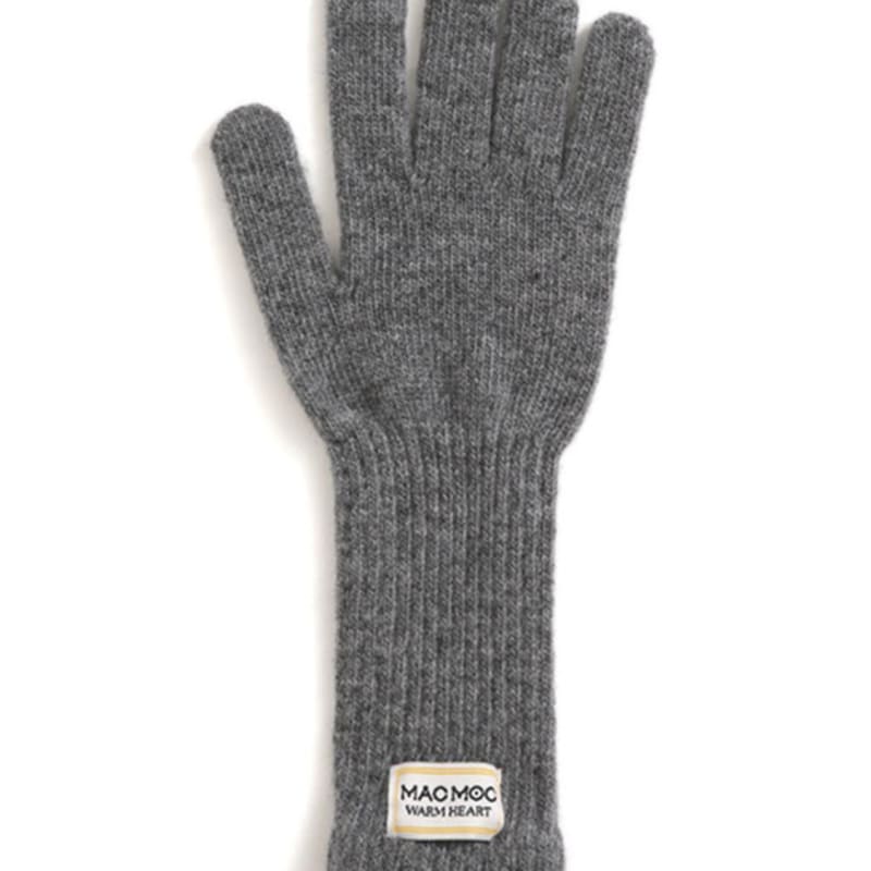 MAC MOC Sso Ok Sook Rabbit Fur Wool Logo Gloves_6 Colors