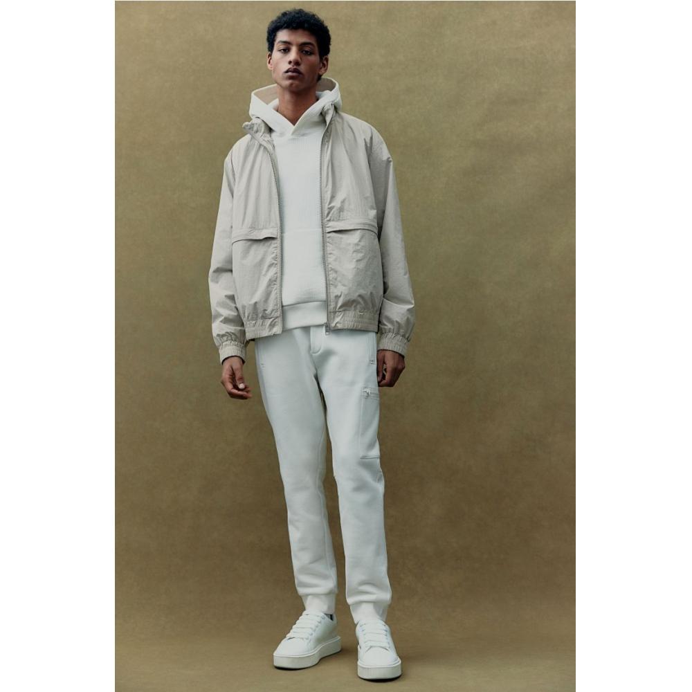H M Nylon Windproof Jacket Loose Fit ligHt Beige