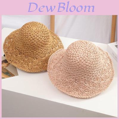 Summer Woven Straw Hat With Wide Brim For Adults And Kids Sun Protection Beach Vacation