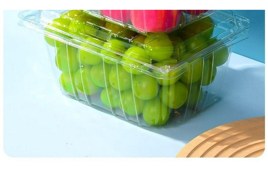 Clear Plastic Disposable Fruit Box with Lid for Strawberries