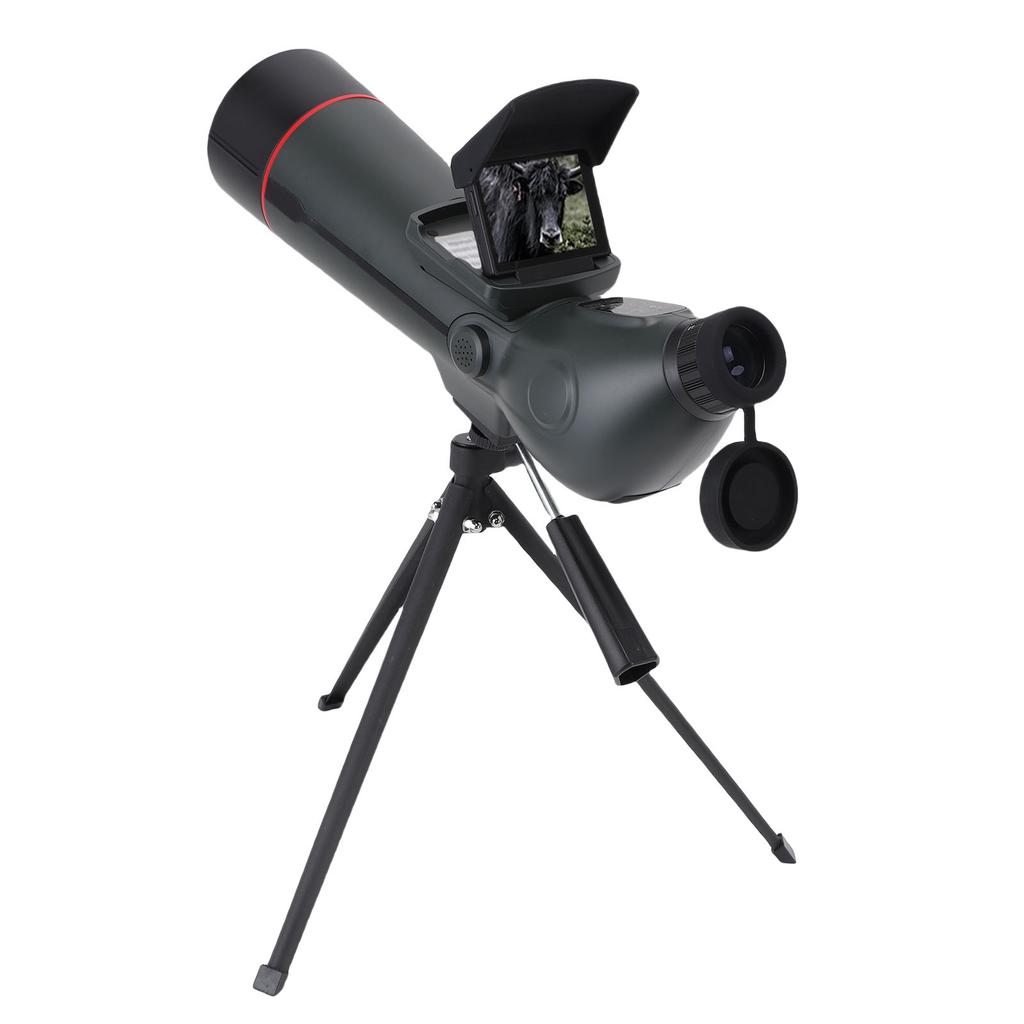 Spotting Scope with Tripod 4K Spotter Scope 18x Digital Zoom Dual Screen 4500mAh Battery for Bird Watching Wildlife