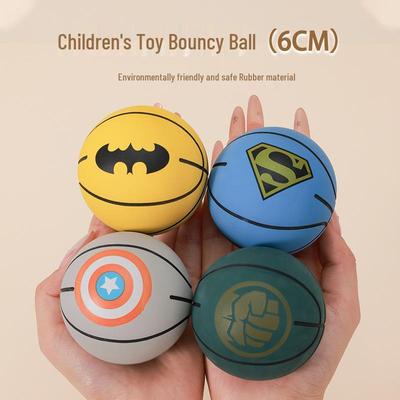 6cm Super Elastic Inflatable-Free Mini Basketball - Kids' Bouncy Stress Relief Ball