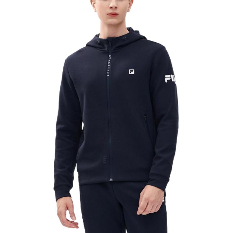 Fila Comfortable Quick-Drying Hooded Jacket Men Jackets Black A51M431502F-NV