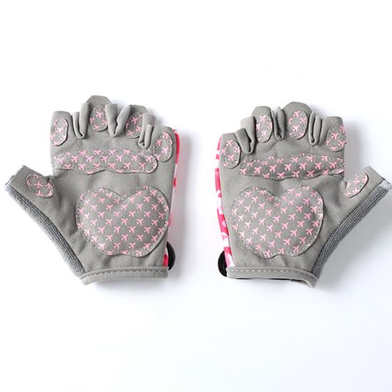 1 Pair Kids Half Finger Gloves Adjustable Wear-Resistant Non-Slip Hand Injury Prevention Fishing Cycling Outdoor Sports Gloves