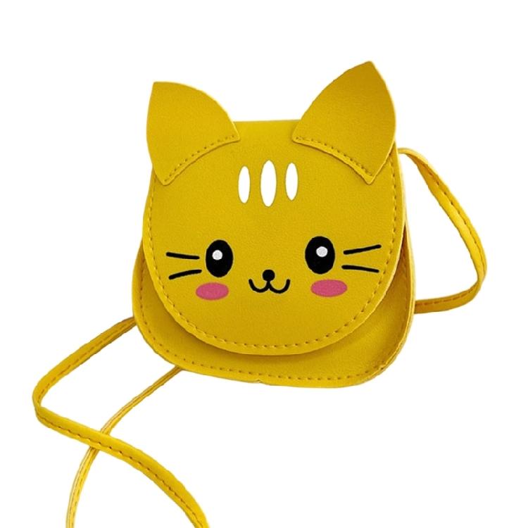 Unique Cats Pattern Shoulder Bag For Children Compact Size Adjustable Strap Crossbody Bags Girls Fashionable Mini Purse