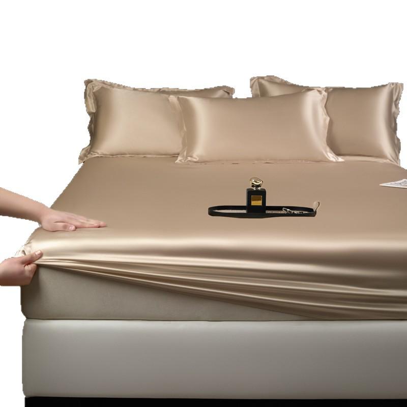 Lenzuolo con angoli in Pura Seta di Gelso Pesante 30 Momme, Copriletto Singolo e Protezione Materasso in Tencel