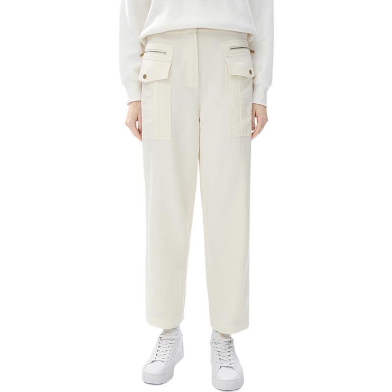 

Женские укороченные брюки прямого покроя FILA Emerald Series, однотонные, кремово-белые, F11W244801FIV S