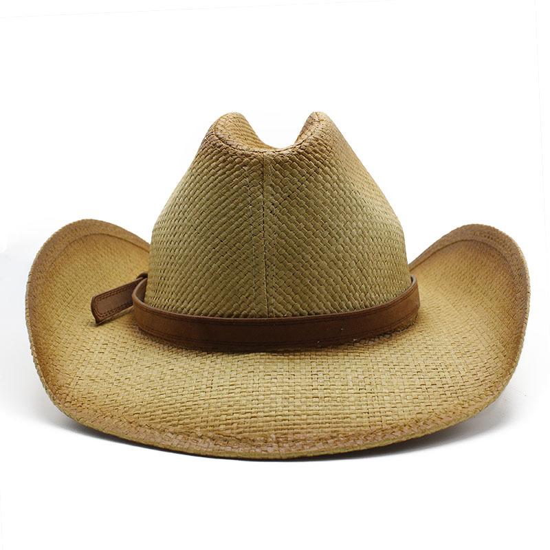 Straw Hat Men'S Sunshade Denim Big Brim Sunshade Seaside Vacation Cowboy Hat Top Hat Hat