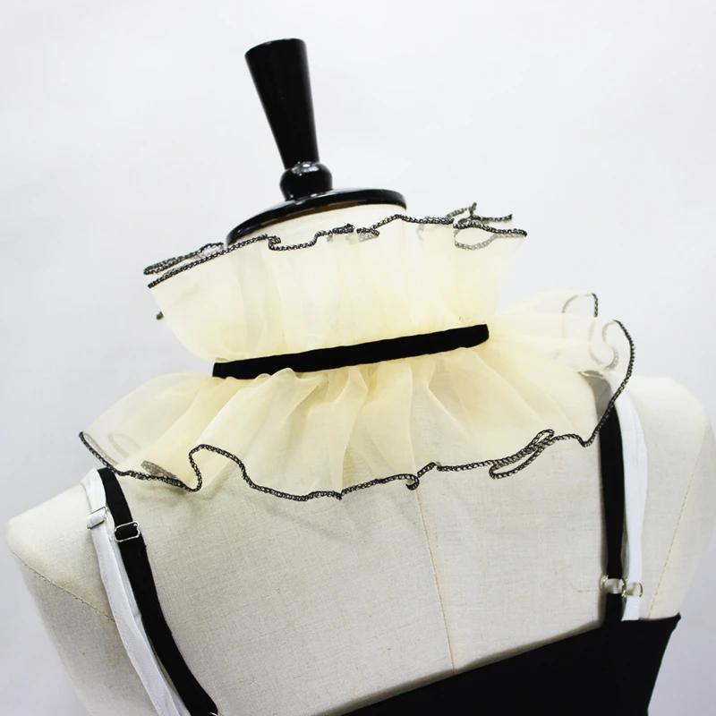 Detachable Blouse Ruffled Court False Collar Stage Po Taking Women Literary Artistic Model Decorative Small Ruff Fake Collar