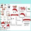 Festive Christmas Door Decorations Featuring Adorable Reindeer And Snowman Felt Window Stickers For Home Holiday Cheer