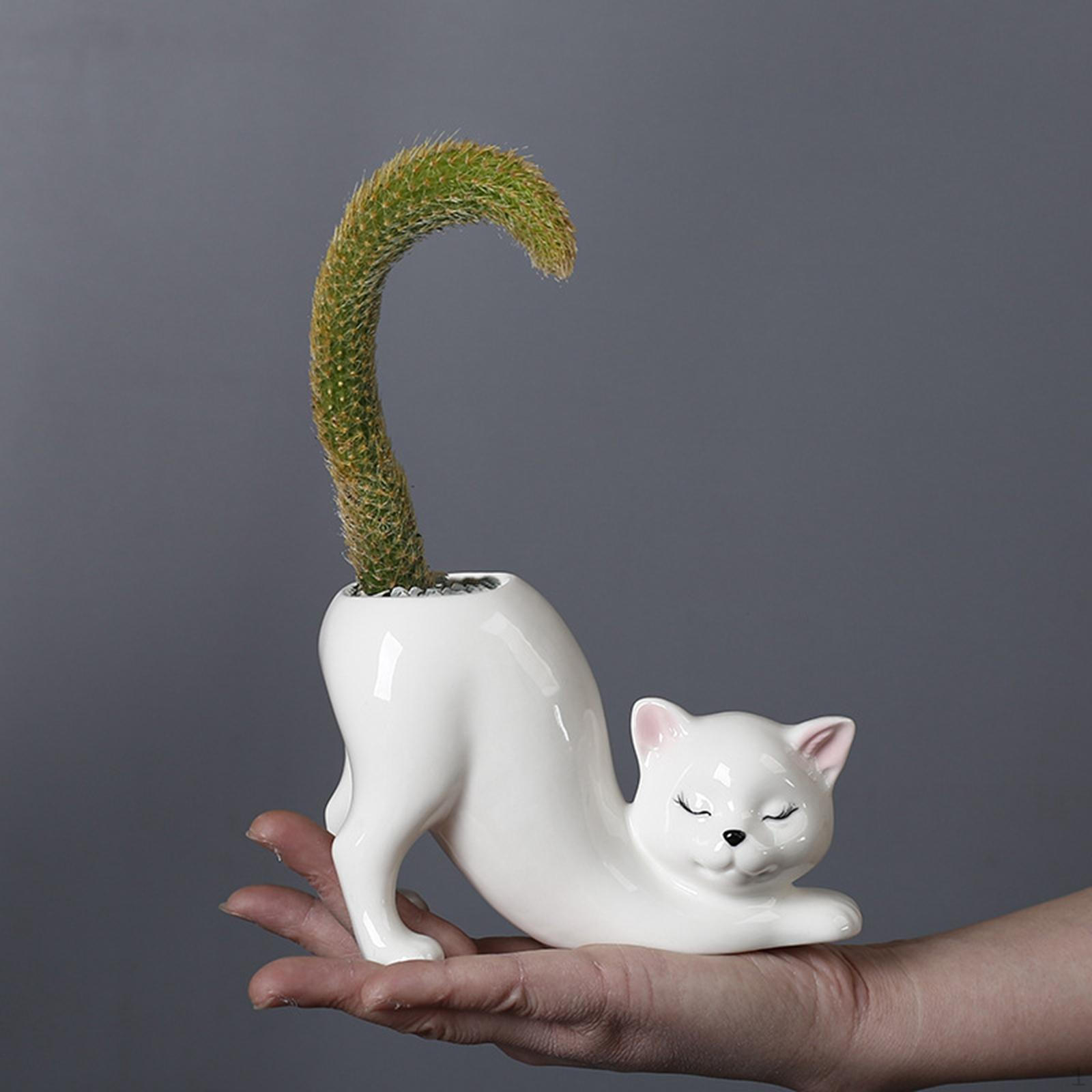 

Adorable Kitty Planter for Indoor And Outdoor Gardening білий