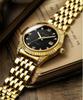 BINLUN Automatic Mechanical Watch with Manual Gold Date Luxury Sapphire Crystal Men's Winding, Diamonds, Display, Watch, Simple, Stylish, Elegant,