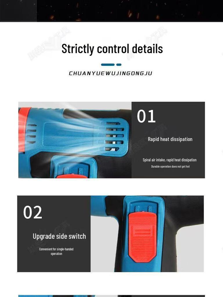 High-Power Multifunctional Mini Angle Grinder and Polisher with Lithium Battery