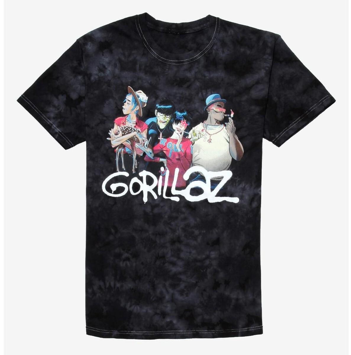 26 Band Gorillaz Roll Group Acid Wash Tee Shirt New Unisex T-Shirt M