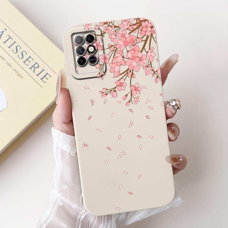 For Infinix Note 8i Note8 Back Cover On Infinix X6383 A692 Coque Funda Flower Butterfly Women Fashion Phone Case Liquid Silicone