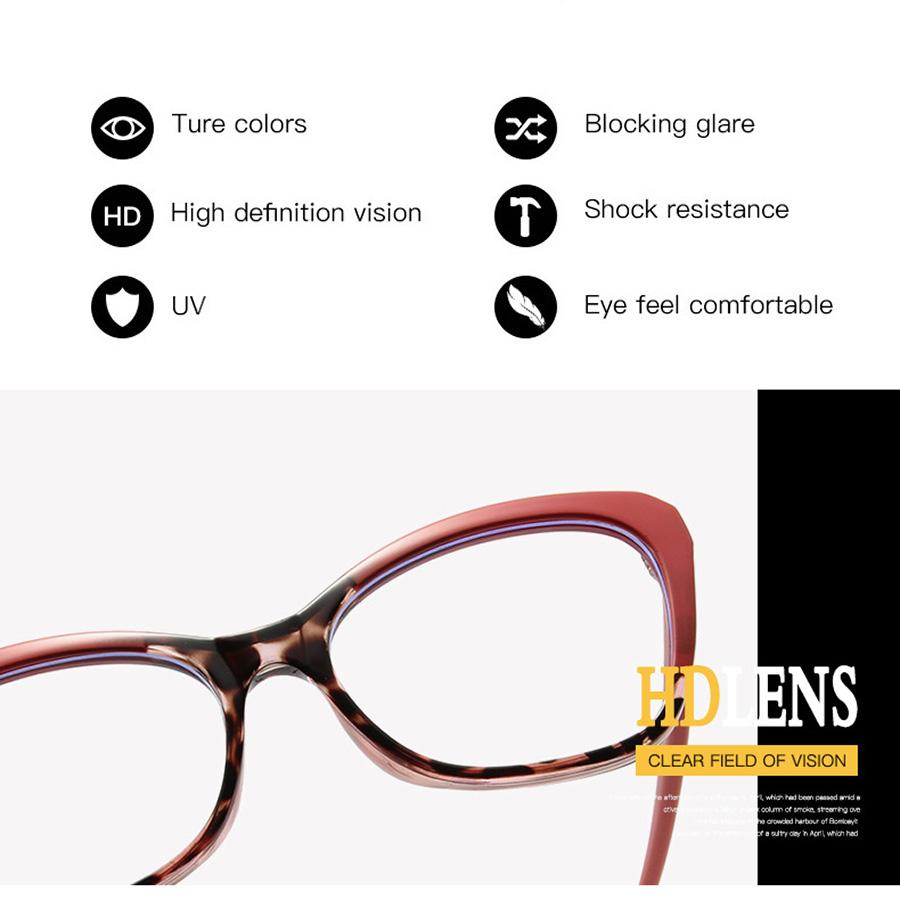 Classic Anti-Blue Light Computer Eye Glasses Frames Men Women Vintage Square Plastic Cat Eye Glasses Frame Eyewear