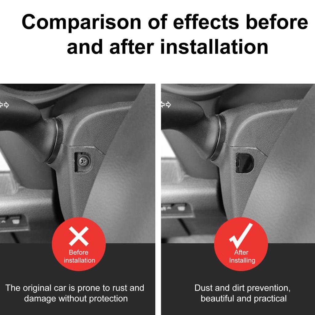 Car Steering Wheel Screw Protective Cover ABS Covers 1 Pair For Toyota Sienna Granvia 2025 2025 Styling Interior Accessories