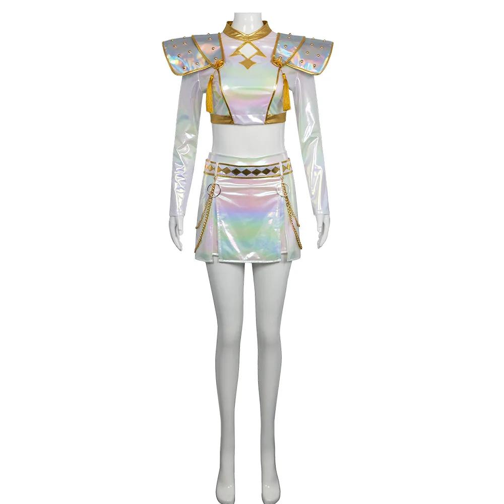 Fantasia Rumi Zoey Mira Cosplay Girls Singing White Suits Cartoon Disfraz Costume 6 To 14 Years Halloween Clothes