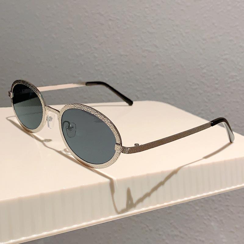 Small Frame Oval Sunglasses Women For Men Vintage Steampunk Trend Sun Glasses Hip Hop Luxury Brand Designer Metal Shades Uv400
