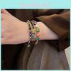 Creative Design Double Layer Braided Rope Bracelet With Cute Elephant Charm