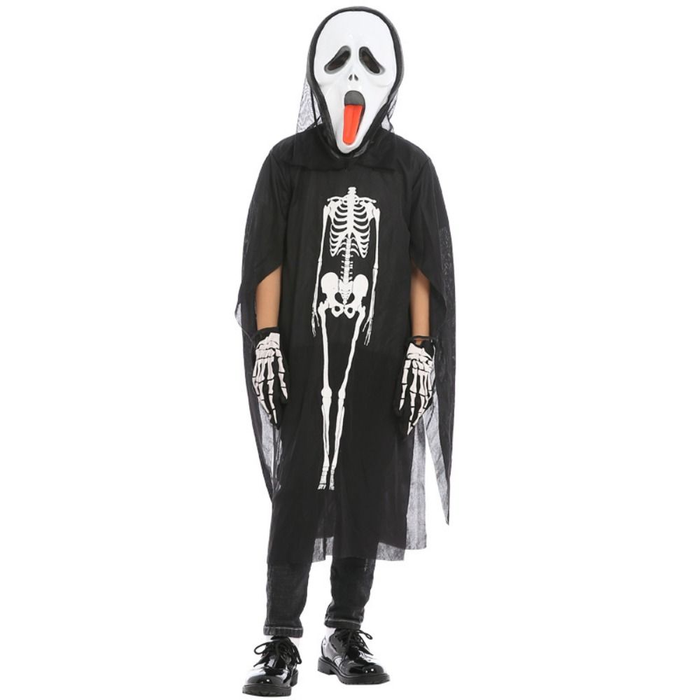 Funny Children's Skeleton Clothes Bones Halloween Dress Up Fashion Halloween Cosplay Costumes  Club