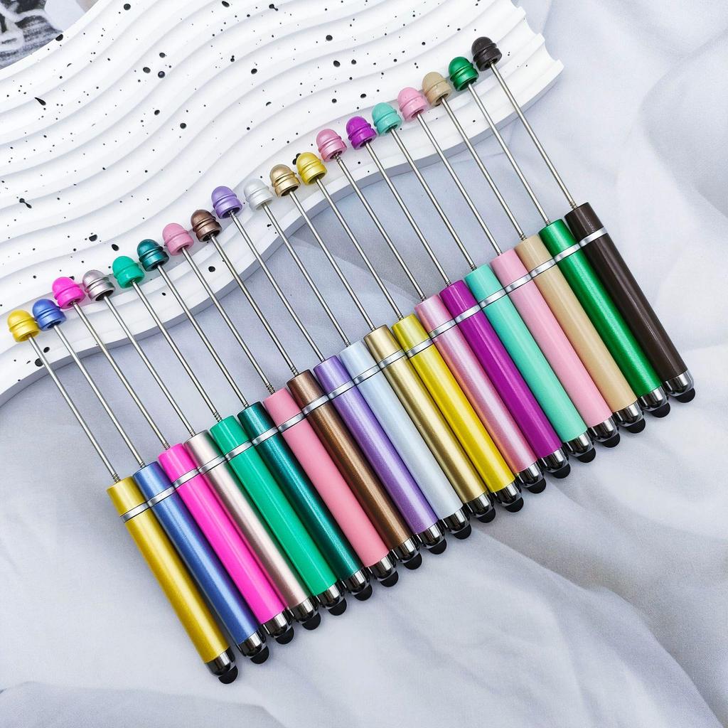 Multi-functional Touch Screen Beading Ballpoint Pen with Extended Rod for DIY Cute Bead Design