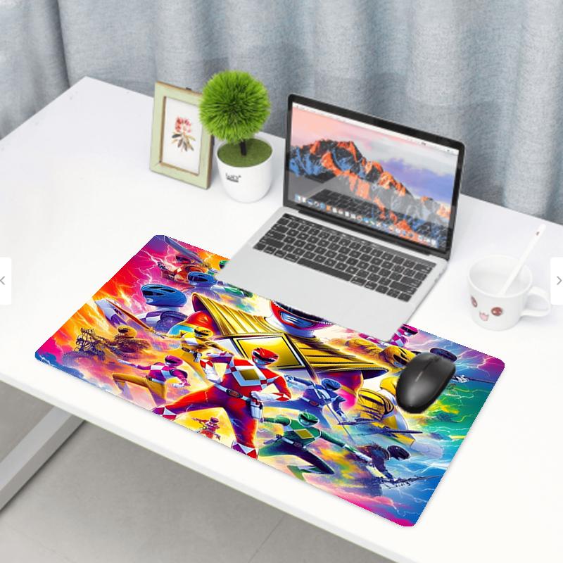 Mighty Morphin Power Rangers Print Mouse Pad, Anti‑Slip Desktop keyboard Mat, for PC Laptop Gaming Working Daily Use, Cool Festival Surprise Gift