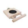 Bird Feeder Cup with Wooden Platform Easy To Install Durable Hanging Feeders Birdseed And Water