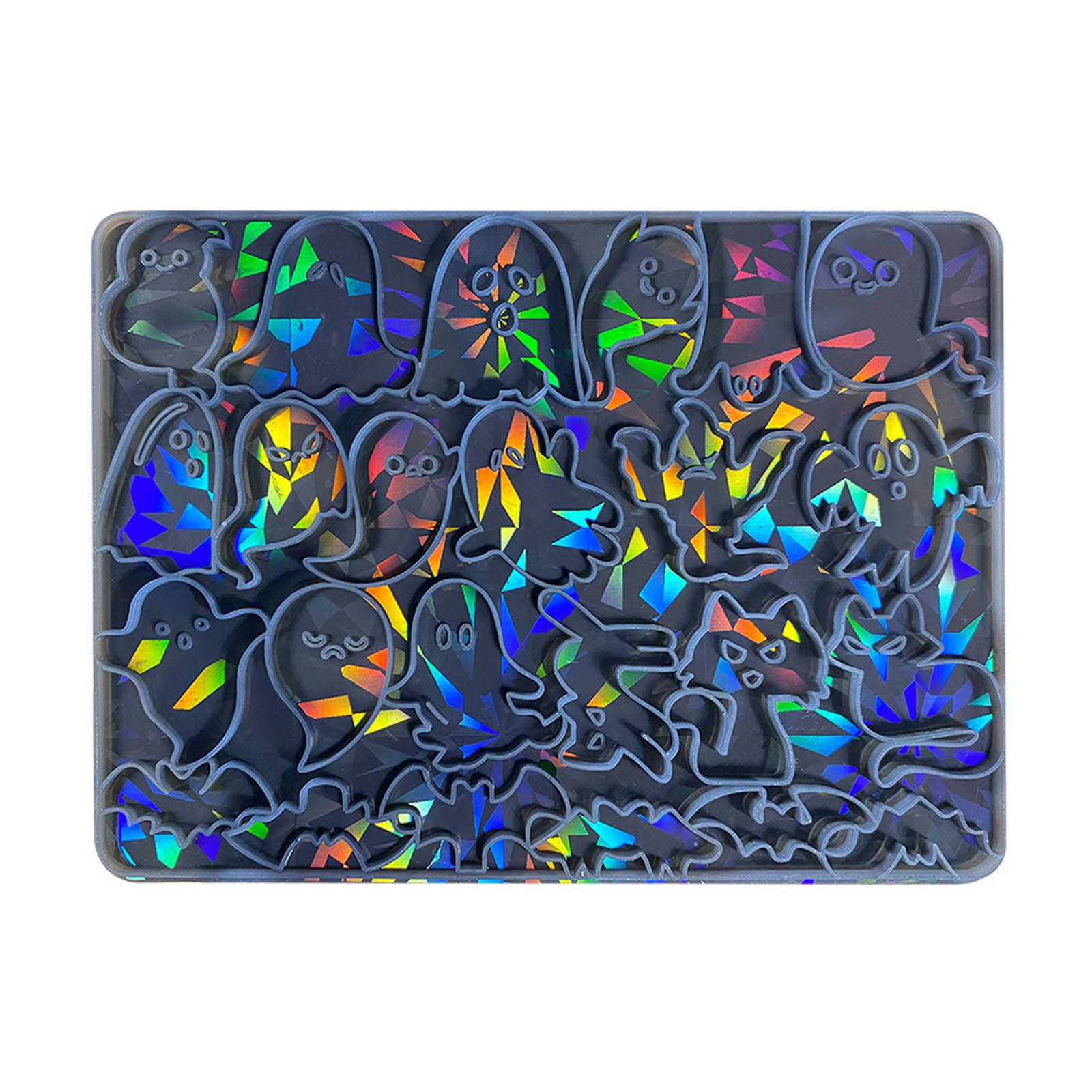 

Силиконовые формы Призрачная Летучая Мышь Кот Голографические Формы Свет Тень Серьги Подвеска Форма DIY Украшения Ювелирные изделия Эпоксидная форма для рукоделия чёрный