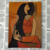 Classic Picasso Oil Painting Retro Kraft Paper Poster for Decor
