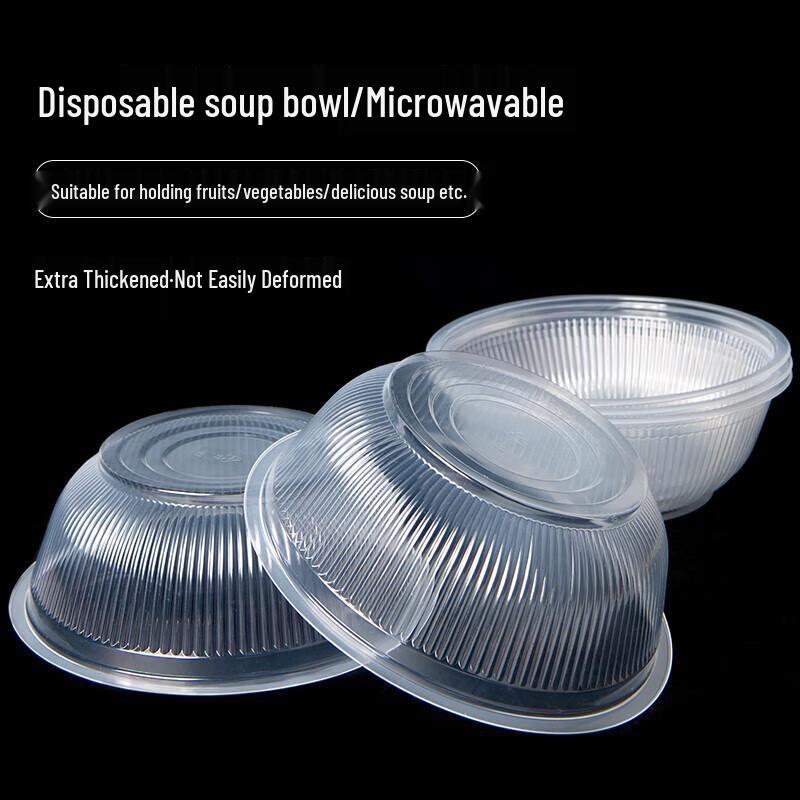 Fangcaodi Disposable Thickened Plastic Bowls