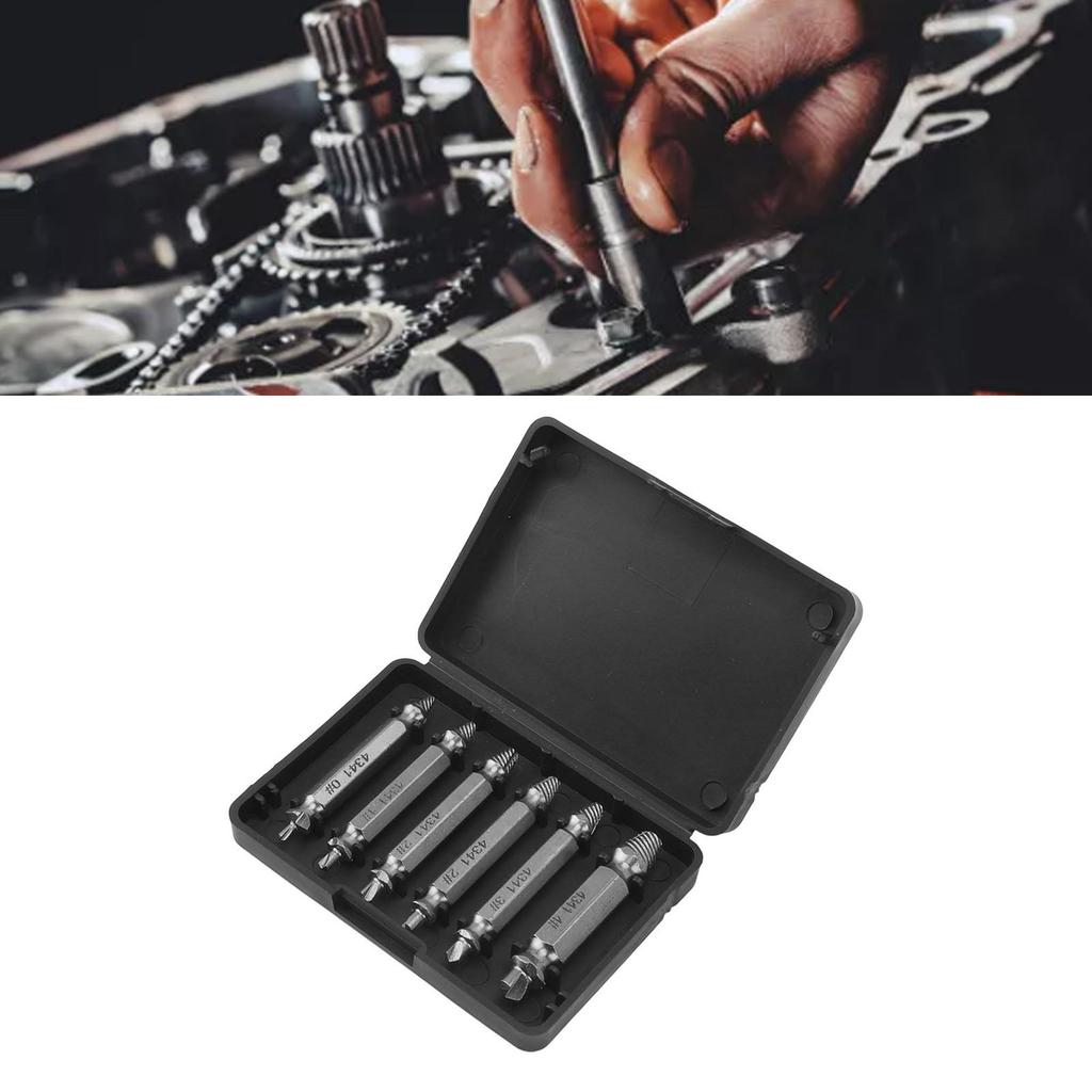 Damaged Screw Extractor Set Broken Stripped Remover Screws Removal Tool HSS Nuts   Drill Bit Tools