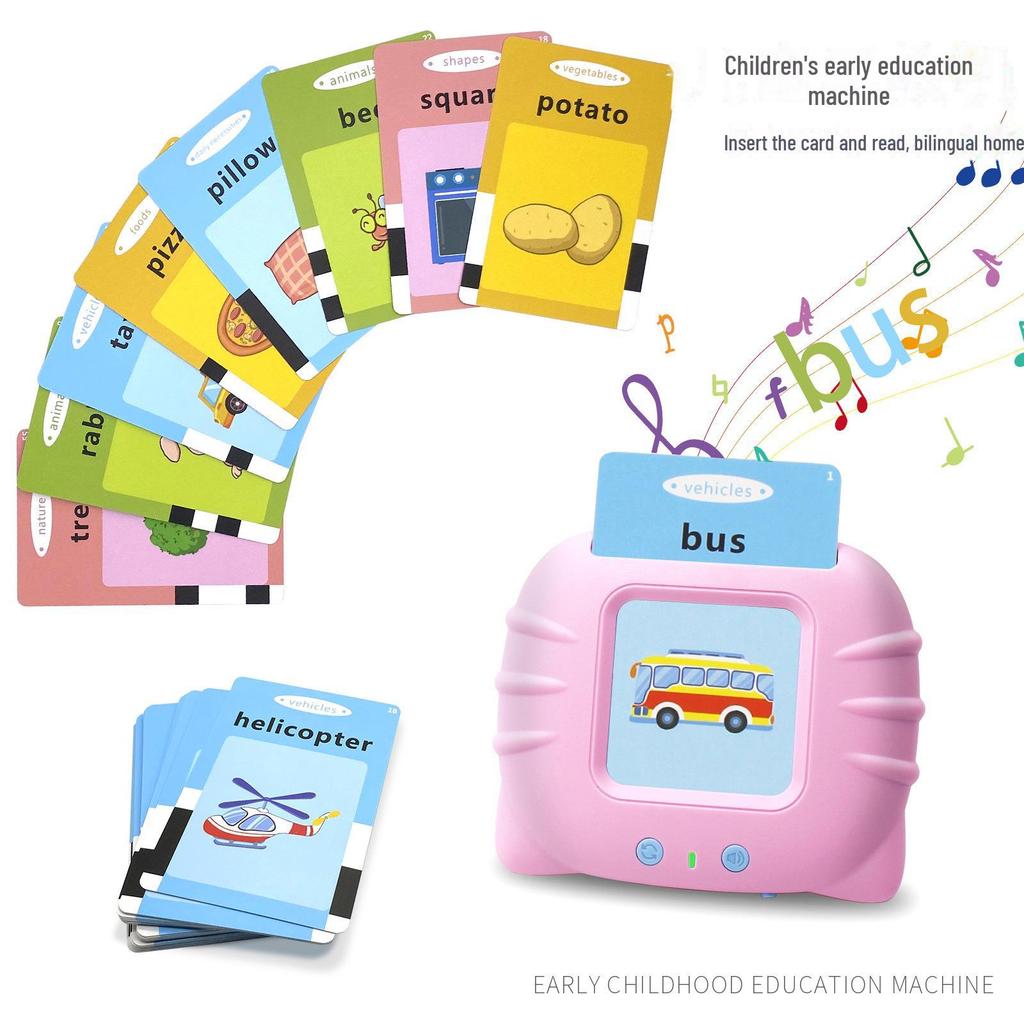 Early Learning Audio Reading Card Machine for Ages 2-6: Children's Literacy and Educational Toy.