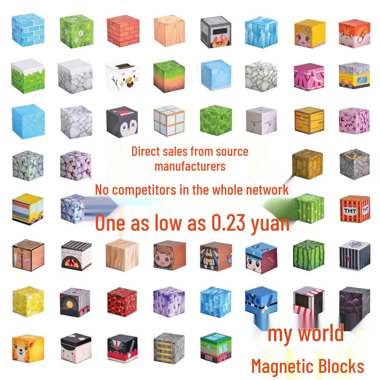 

My World Magnetic Cube Building Blocks - 2cm Educational Assembly Toy