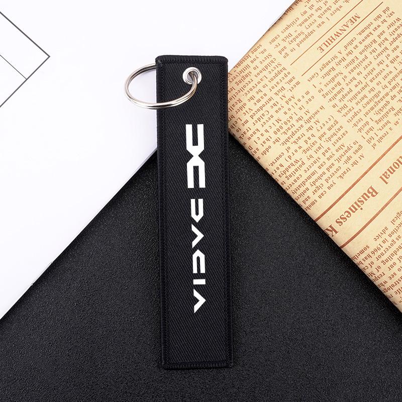 

Canvas Fashion Gift Car Keychain Key Ring Keyring For Dacia Logan Sandero Duster Lodgy Spring Dokker Jogger Bigster Accessories