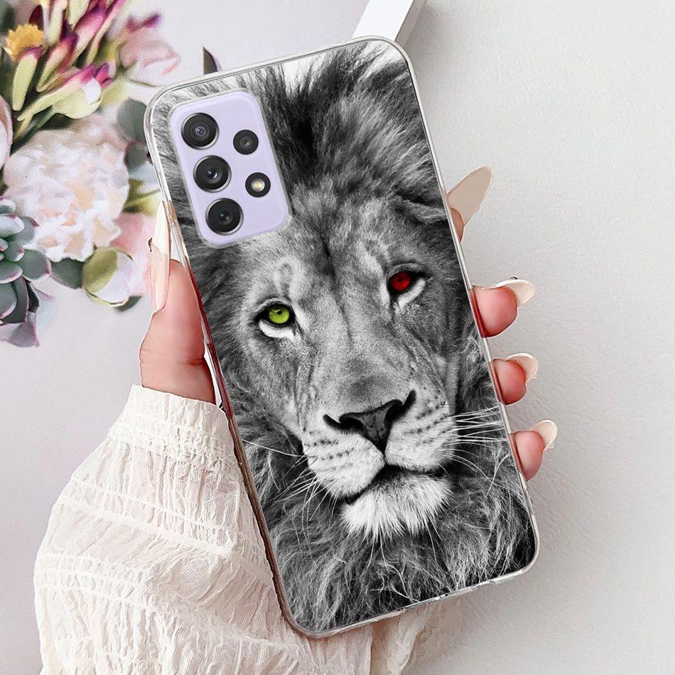 For Samsung Galaxy A72 A52 A52s Cool Dragon Tiger Painted Phone Case For Samsung A72 A52s A52 5G Soft Silicone TPU Cases