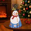 Snowman Party Hat Christmas for Kids Adults, Tree Reindeer Santa Detachable Sticker Paper Cone Birthday Supplies