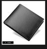 Men's Carbon Fiber Zipper Card Holder - European & American Style Horizontal Wallet