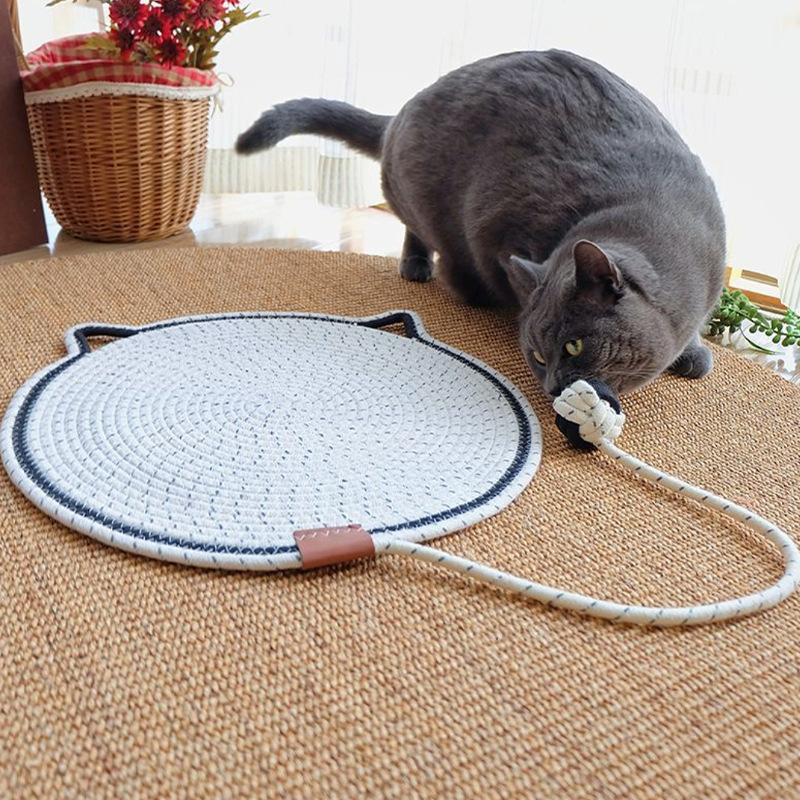42cm Cotton Rope Cat Scratcher Board Cat Scratching Post Mat Toy Bed Mat Claw Sharpener Scrapers For Cats Grinding Nail Pad Mat