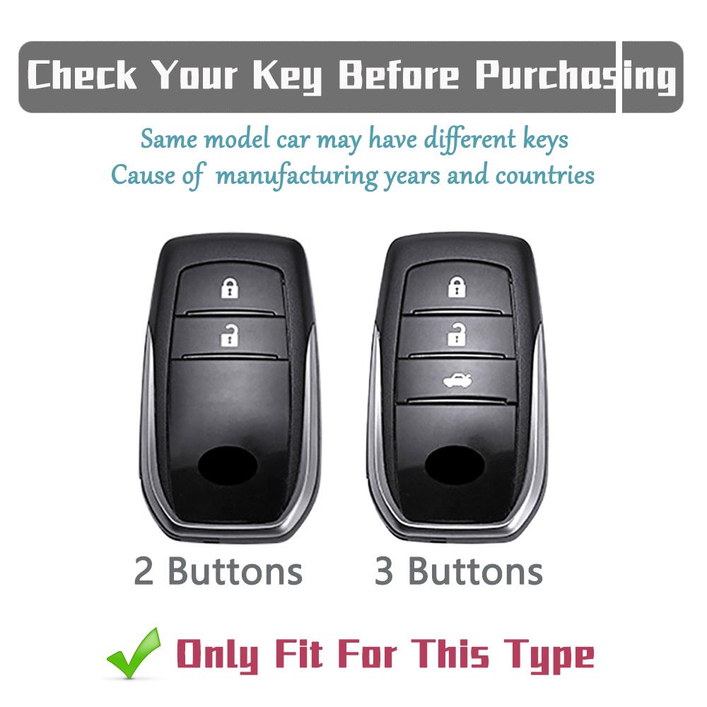 2/3 Buttons TPU Car Key Fob Case Cover for Toyota CHR Hilux Fortuner Land Cruiser 200 Camry Corolla Crown RAV4 Highland Keychain