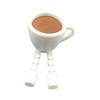 3D Printed Coffee Bean/Cup Figurines with Flexible Articulated Leg 3D Printer Coffee Fidgety Toy Stress Relief Gift