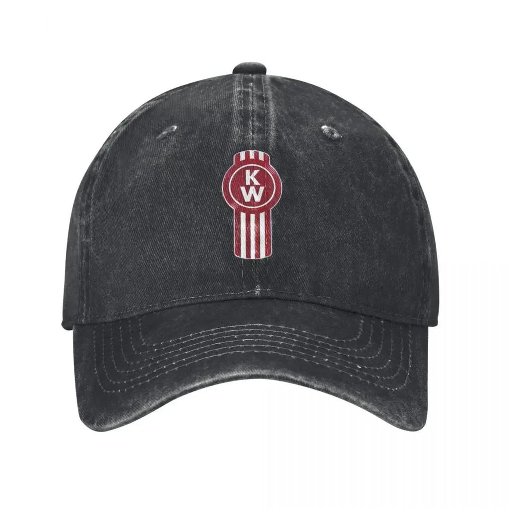 aAmerican Kenworth Red Logo Washed Baseball Cap USA Trendy Trucker Hat Summer Female Male Outdoor Sun Sunshade Snapback Cap