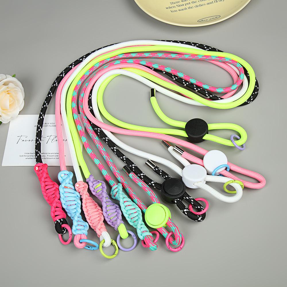Verstellbares Crossbody Dopamin Kontrastfarbe Geflochtenes Universelles Handy-Lanyard