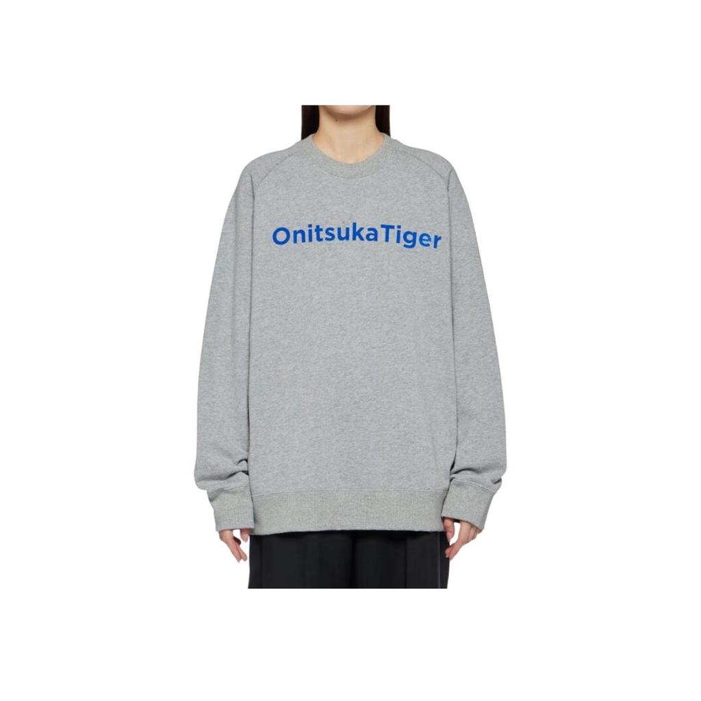 ONITSUKA TIGER Round Neck Pullover Soft Warm Sweatshirt Unisex Sweatshirt Floral-Gray 2183B307-020