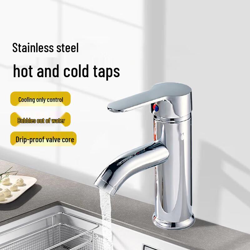 WDOFS Stainless Steel Single Cold Basin Faucet