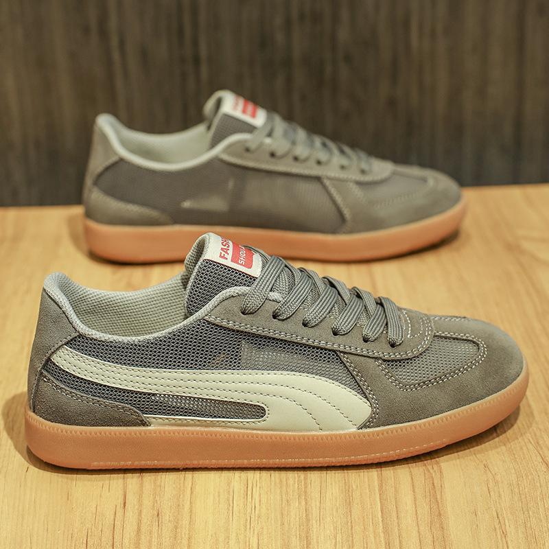 

Mesh hollow German training shoes men s 2025 leather versatile retro casual board shoes breathable sports training shoes men s shoes 44