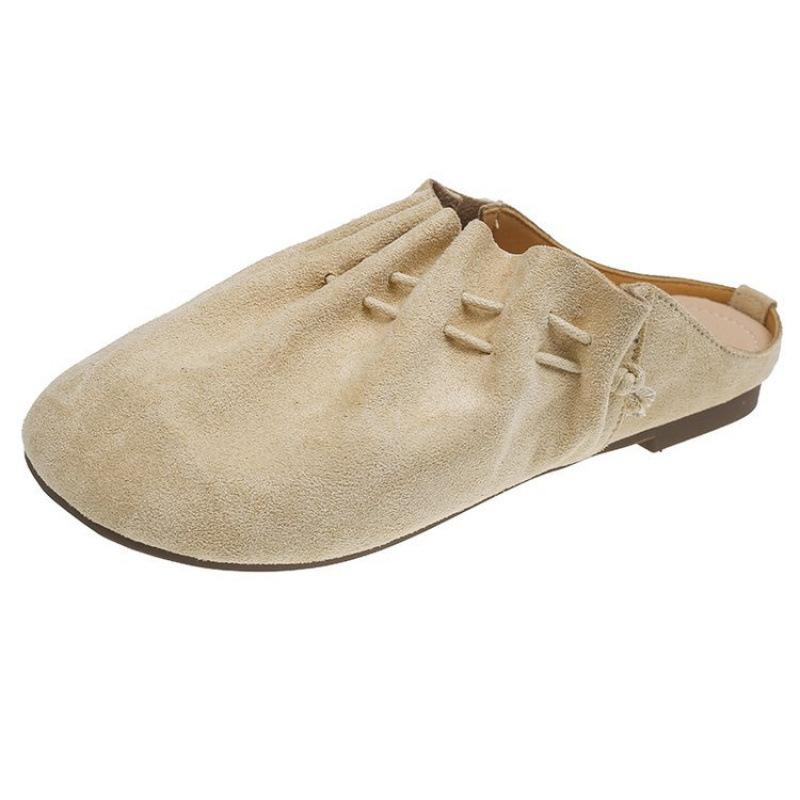 

Версия из мягкой кожи ~ женская обувь Neizeng Boken, полудышащая, осень и зима, новая ретро-мода, универсальная, с одной педалью, ленивая сумка, голова, дышащая 39 абрикосовый