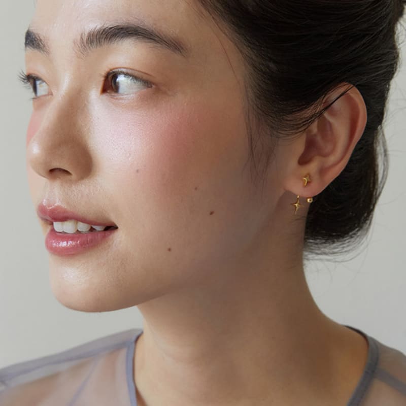 TATIANA (925 Silver) Shooting Star Ear Jacket Earrings EC3026